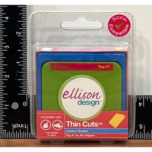 HTF RARE Sizzix 22172 Ellison Design Thin Cuts Tag #7 Die-by Stu Kilgour